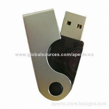 Swivel USB Flash Drive, 16GB Storage Capacity, Supports Password Protection and Bootable Functions